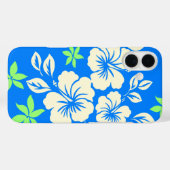 Lilikoi Hibiscus Hawaiian Pareau Blue Case-Mate iPhone Case (Achterkant (horizontaal))