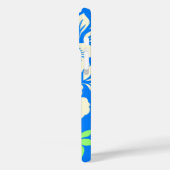 Lilikoi Hibiscus Hawaiian Pareau Blue Case-Mate iPhone Case (Achterkant / Links)