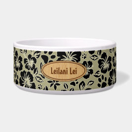 Lilikoi Paw Hawaiian Hibiscus Monogram Khaki Voerbakje