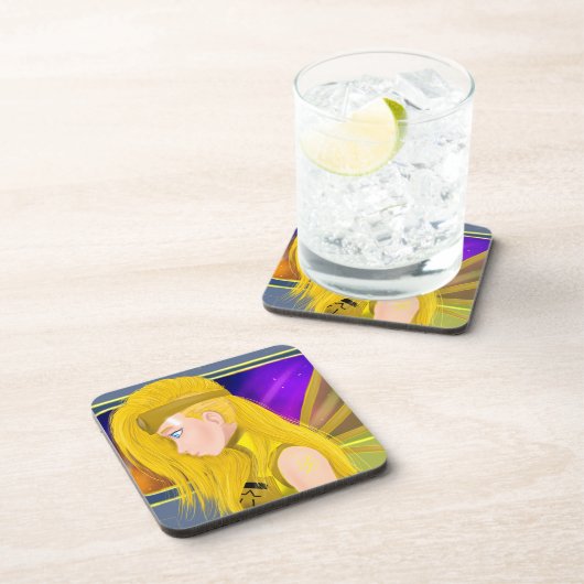 Lilin OC - Cyborg engel - Starset geïnspireerde ku Bier Onderzetter (Rechterzijde)