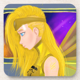 Lilin OC - Cyborg engel - Starset geïnspireerde ku Bier Onderzetter