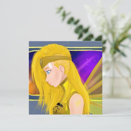 Lilin OC - Cyborg engel - Starset geïnspireerde ku Kaart (Staand voorkant)