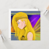 Lilin OC - Cyborg engel - Starset geïnspireerde ku Kaart (Voorkant / Achterkant in situ)