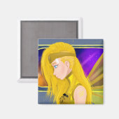 Lilin OC - Cyborg engel - Starset geïnspireerde ku Magneet (Voorkant / Achterkant)