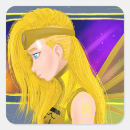 Lilin OC - Cyborg engel - Starset geïnspireerde ku Vierkante Sticker