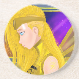 Lilin OC - Cyborg engel - Starset geïnspireerde ku Zandsteen Onderzetter