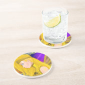 Lilin OC - Cyborg engel - Starset geïnspireerde ku Zandsteen Onderzetter (Zijkant)