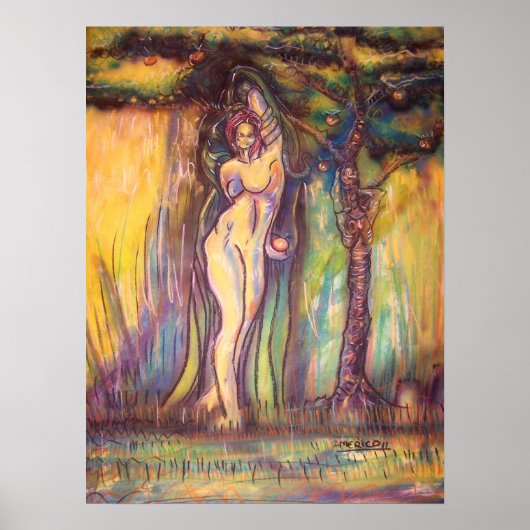 Lilith, Adam, de duivel en de vruchten in Eden Poster (Voorkant)
