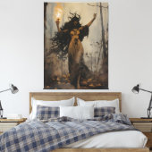 Lilith Art - Slangenprint, , Dark Art Canvas Afdruk (Insitu (Slaapkamer))