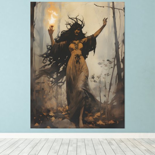 Lilith Art - Slangenprint, , Dark Art Canvas Afdruk (Insitu (Houten vloer))