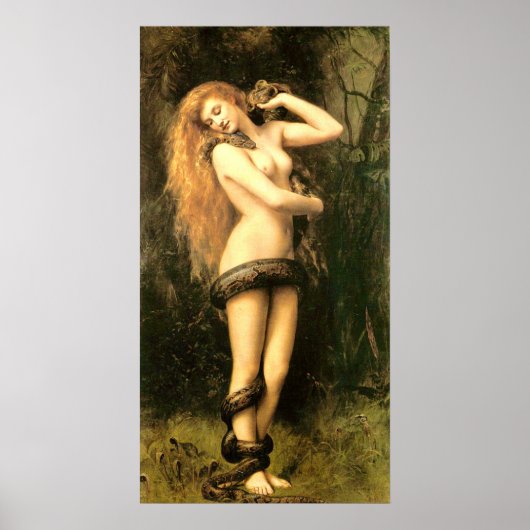 Lilith door John Collier Poster (Voorkant)
