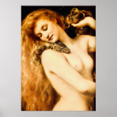 Lilith door John Collier Poster (Voorkant)