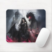 Lilith, duistere godin, occult, hekserij, gotisch muismat (Met muis)