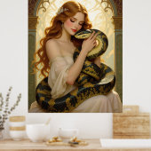 Lilith en de slang Bijbelse kunst Poster (Keuken)