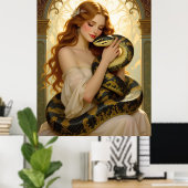 Lilith en de slang Bijbelse kunst Poster (Thuiskantoor)