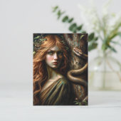 Lilith en Snake Botanische Kunst Briefkaart (Staand voorkant)