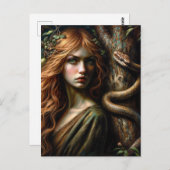 Lilith en Snake Botanische Kunst Briefkaart (Voorkant / Achterkant)