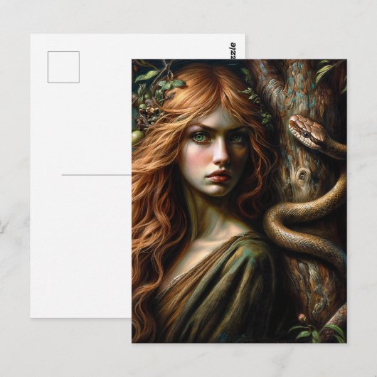 Lilith en Snake Botanische Kunst Briefkaart (Voorkant / Achterkant)