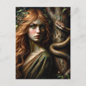 Lilith en Snake Botanische Kunst Briefkaart (Voorkant)