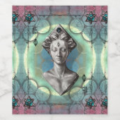 Lilith fantasie godin heilige geometrie fineart wijn etiket (Enkel label)