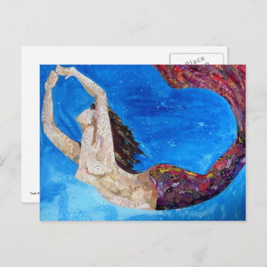 Lilith - het art. van de meermincollage briefkaart (Voorkant / Achterkant)