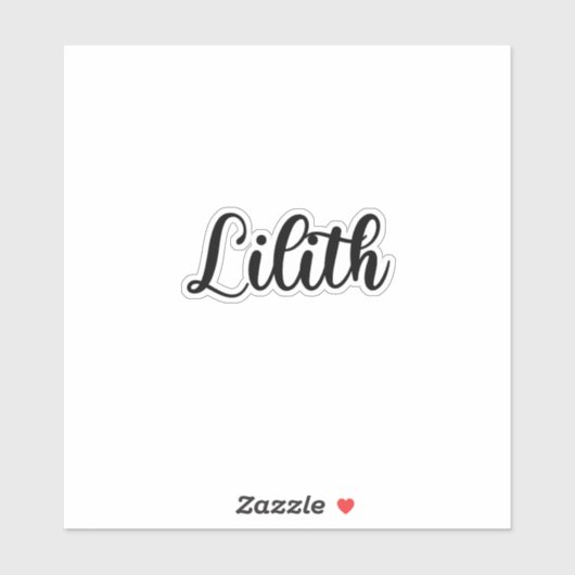Lilith Naam - Handgeschreven kalligrafie Sticker (Vel)