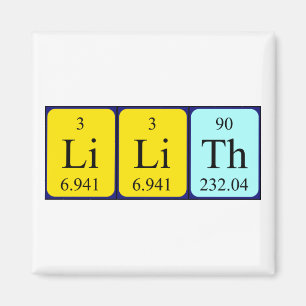 Lilith periodieke table name magnet