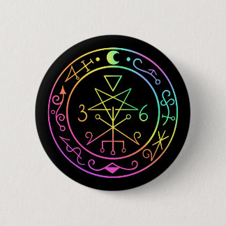 Lilith sigil. Donkere maan Goddess zeehond Button
