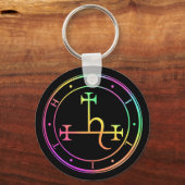 Lilith sigil. Donkere maan Goddess zeehond Sleutel Sleutelhanger (Voorkant)