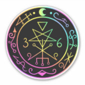 Lilith sigil. Donkere maan Goddess zeehond Sticker (Voorkant)