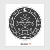 Lilith sigil. Donkere maan Goddess zeehond Sticker (Vel)
