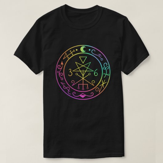 Lilith sigil. Donkere maan Goddess zeehond T-Shirt (Design voorkant)