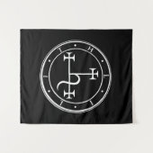 Lilith sigil. Donkere maan Goddess zeehond Tapestr Wandkleed (Voorkant (horizontaal))