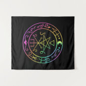 Lilith sigil. Donkere maan Goddess zeehond Tapestr Wandkleed (Voorkant (horizontaal))