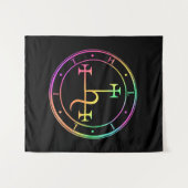 Lilith sigil. Donkere maan Goddess zeehond Tapestr Wandkleed (Voorkant (horizontaal))