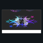 Lilith Witch kleur sticker<br><div class="desc">Lilith Witch ambigram leest hetzelfde ongeacht welke kant omhoog</div>