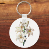 Lilium Candidum of Madonna Lily By Redoute Sleutelhanger (Voorkant)
