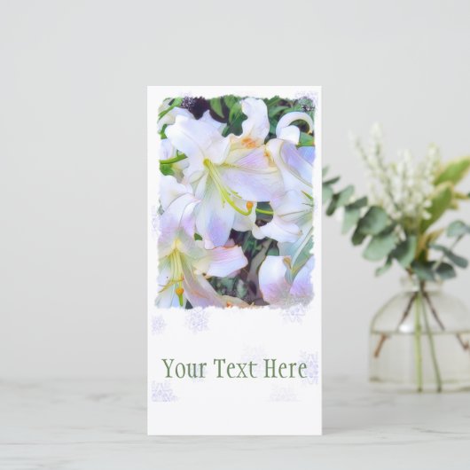 Lilium "Casa Blanca" [Flat Guide-kaart] Aankondiging (Staand voorkant)