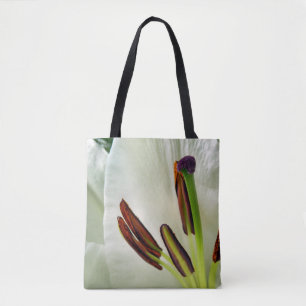 Lilium oosters wit all over print tas