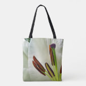 Lilium oosters wit all over print tas (Achterkant)