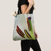 Lilium oosters wit all over print tas (Dichtbij)
