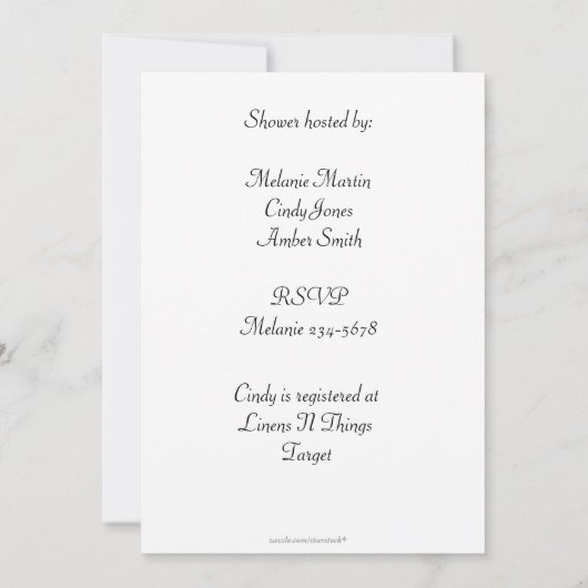 Liliy of the Valley Invitation Kaart (Achterkant)