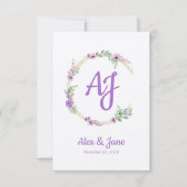 Lillac Floral Design for Wedding or Event Bedankkaart (Voorkant)