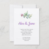 Lillac Floral Design for Wedding or Event Bedankkaart (Achterkant)