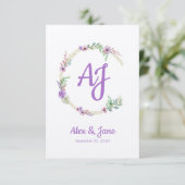 Lillac Floral Design for Wedding or Event Bedankkaart (Staand voorkant)