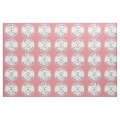 Lil'Lady Pink Star Birth Record Stats Stof (Fat Quarter)
