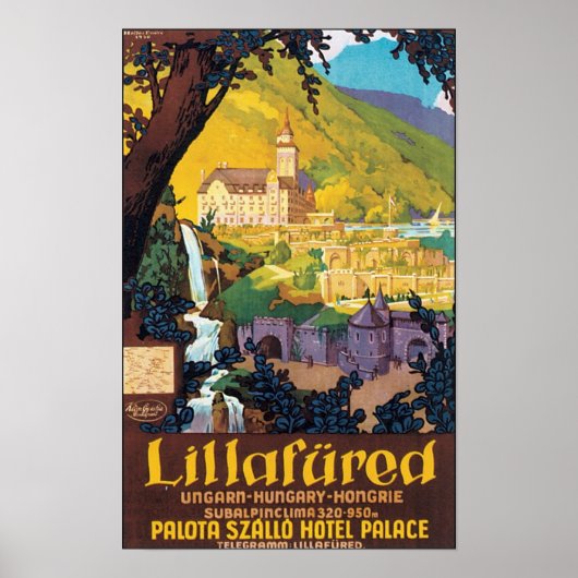Lillafured Hungarian Travel Poster (Voorkant)