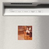 Lillanna oefent Mozart uit op Piano Magneet (Insitu (Vaatwasser))