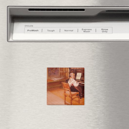 Lillanna oefent Mozart uit op Piano Magneet (Insitu (Vaatwasser))