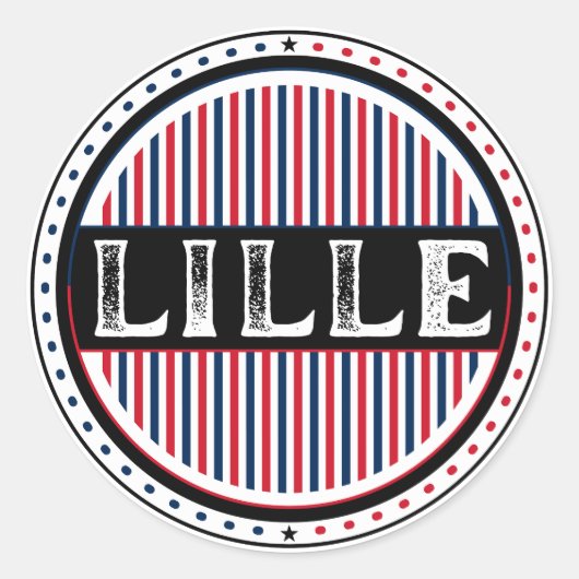Lille City Pride Embleem – Franse identiteit Ronde Sticker (Voorkant)